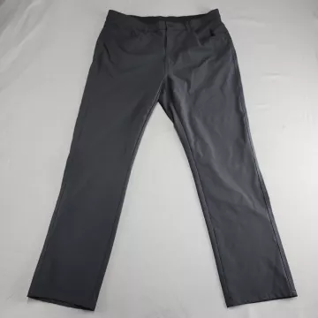 Greg Norman Men's 36x31 Straight Leg Performance Golf Pants Gray Stretch - Front