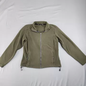 Guide Series Women's S Olive Green Full Zip Fleece Jacket Stand Collar - Front