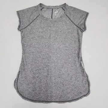 HEAD Womens XS Gray Heathered Athletic T-Shirt Short Sleeve Crew Neck Top - Front