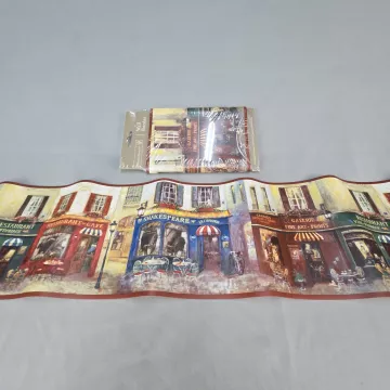 HomeTrends Scenic French Country Wallpaper Border New Sealed Prepasted Vinyl - Main
