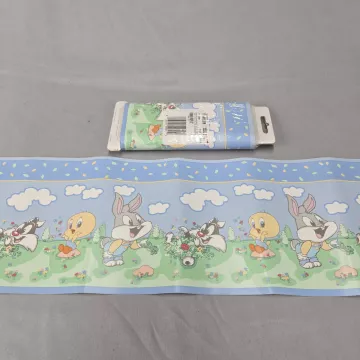 Imperial Baby Looney Tunes Nursery Wallpaper Border Prepasted Vinyl New Sealed - Main