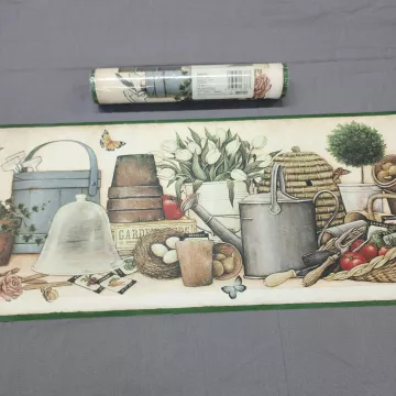 Imperial David Carter Brown Gardening Border Multicolor New Sealed Prepasted - Main