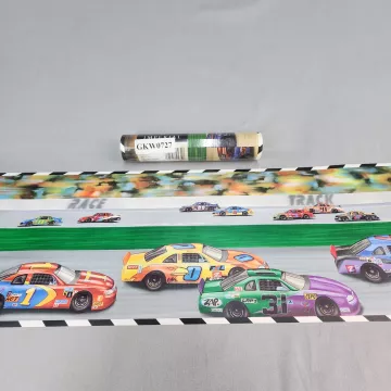 Imperial Race Car Track Kids Wallpaper Border Prepasted Vinyl Multicolor New - Main
