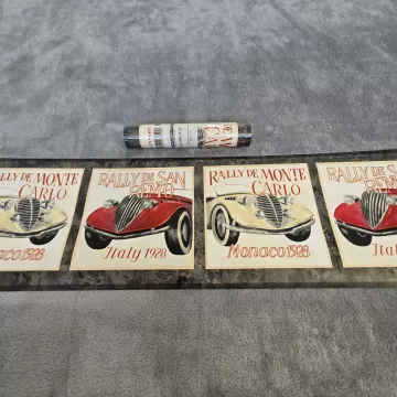 Imperial Vintage Car Rally Retro Border Cream Prepasted Vinyl New Sealed - Main