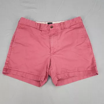 J.Crew Womens Size 32 Pink Chino Shorts 5 Inseam Stretch Cotton Mid Rise - Front