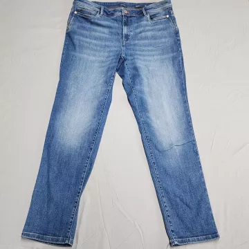 J. Jill Authentic Fit Slim Ankle Jeans Womens 14T Blue Stretch Mid Rise Denim - Front