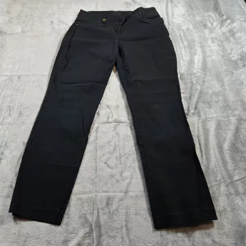 JM Collection Pants Women's 12 Black Tummy Control Straight Leg Stretch Ponte - Front