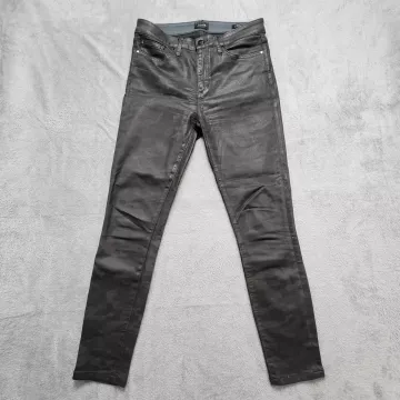 Joe's Jeans The Charlie High Rise Skinny Ankle Coated Camo Gray Size 31 - Front