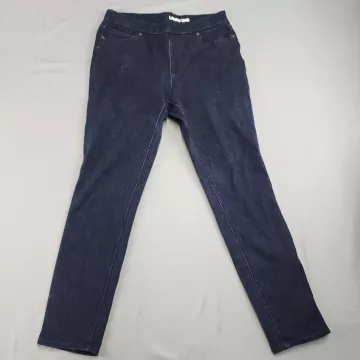 LANDS END Jeggings Women's Petite 10 Dark Wash Slim Fit Pull-On Mid Rise Stretch - Front