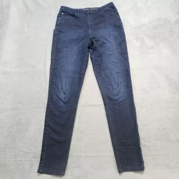 LC Lauren Conrad Jeans Women's Size 8 Dark Blue Denim High Rise Jegging Stretch - Front