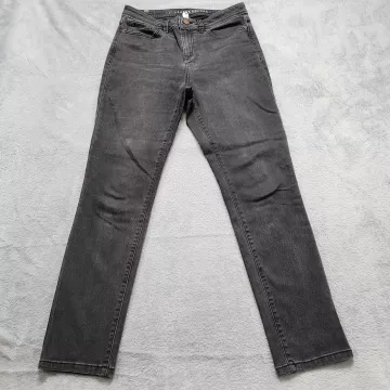 LC Lauren Conrad Jeans Womens Size 10 High Rise Skinny Dark Gray Denim 30x28 - Front