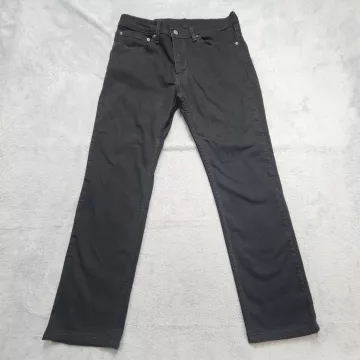 Levi's 511 Slim Fit Jeans Men's 34x28 Black Denim Mid Rise Zip Fly Modern - Front