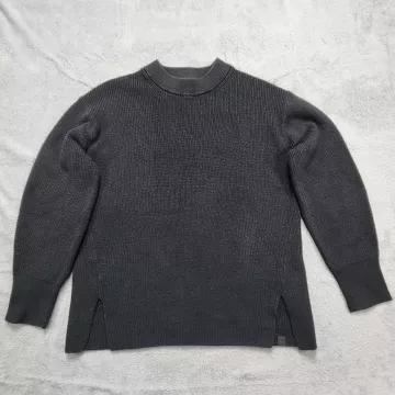Lululemon Merino Wool Blend Crewneck Sweater Charcoal Gray Womens 4 - Front