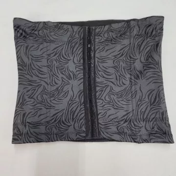 Maidenform Women's Size L Black Animal Print Waist Trainer Cincher Shapewear - Front