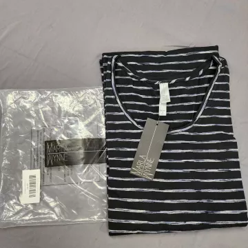 MarlaWynne NWT Womens Plus 3X Maxi Dress Black Blue Striped Sleeveless Stretch - Main