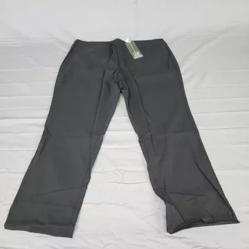 MarlaWynne Womens Pants 22W Black Straight High Rise Pull On Knit Stretch New - Front