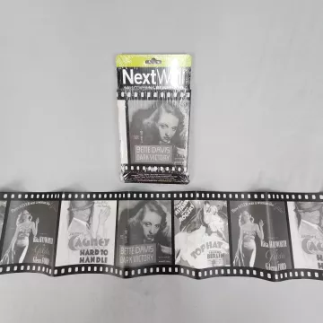 NextWall Hollywood Film Strip Wallpaper Border Black White New Sealed Prepasted - Main
