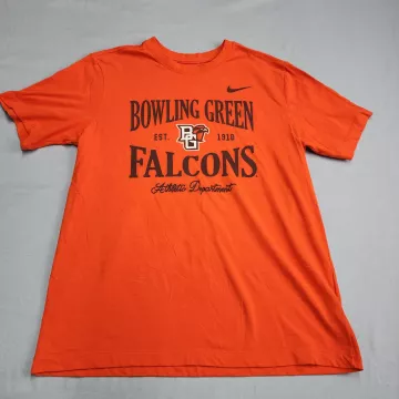 Nike Bowling Green Falcons Dri-FIT T-Shirt Mens Size M Orange NCAA Graphic Tee - Front