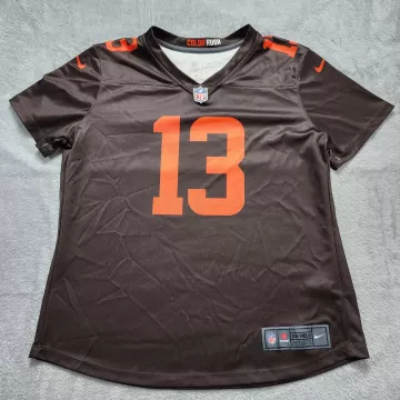 Nike Cleveland Browns Odell Beckham Jr #13 Color Rush Jersey Men's Large Brown - Front