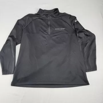 Nike DRI-FIT 1/4 Zip Pullover Men's XXL Black General Motors Logo Mock Neck - Front