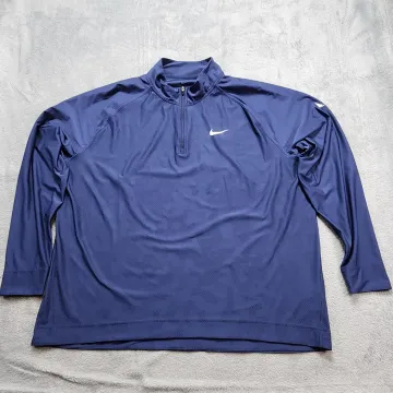 Nike Dri-FIT ADV Tour Golf Pullover Men's 1/4 Zip Navy Blue Camo DR5281 - Front