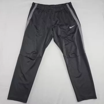 Nike Men's 2XL Gray Track Pants Athletic Side Stripe Elastic Waist 34x29 - Front