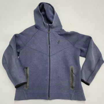 Nike Tech Fleece Full Zip Hoodie Men's XL Navy Blue Sweatshirt - Front