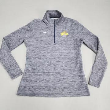 Nike Womens XL Gray Heathered 1/4 Zip Pullover Dri-Fit Toledo Golf Long Sleeve - Front