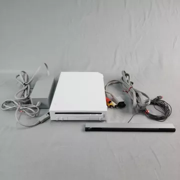 Nintendo Wii Console White System RVL-001(USA) Power AV Cable Sensor Bar - Main