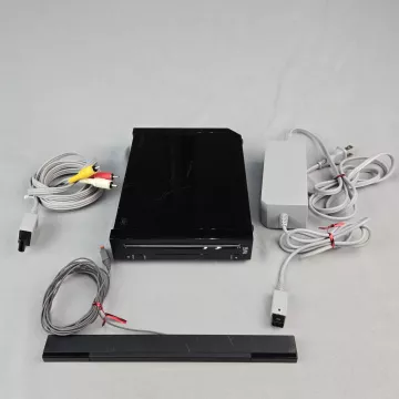 Nintendo Wii System Console Black RVL-001 GameCube Compatible NTSC Working - Main