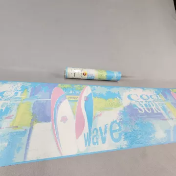 Norwall Coastal Surfboard Wallpaper Border Blue Prepasted Vinyl New - Main