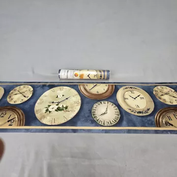 Norwall Country Blue Clock Wallpaper Border Pre-pasted New - Main