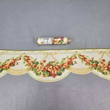 Norwall Country Floral Cream Wallpaper Border Prepasted Vinyl Scalloped New - Main