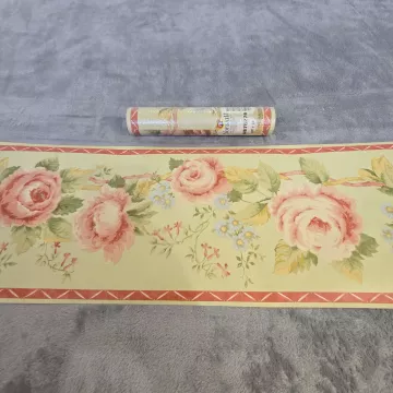 Norwall Country Floral Wallpaper Border Prepasted Vinyl Textured New Sealed - Main