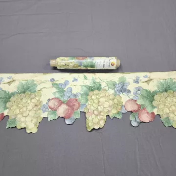 Norwall Country Grape Fruit Scalloped Wallpaper Border Prepasted Vinyl New - Main