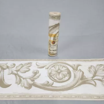 Norwall Floral Scroll Beige Taupe Wallpaper Border Prepasted New Sealed - Main