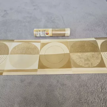 Norwall Geometric Beige Gold Wallpaper Border New Prepasted Vinyl Textured - Main