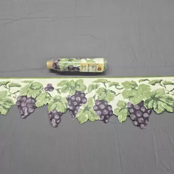 Norwall Grape Vine Wallpaper Border Purple Green Cream New Sealed Prepasted - Main