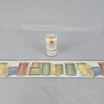 Norwall Sewing Spools Multicolor Wallpaper Border New Sealed Prepasted Vinyl - Main
