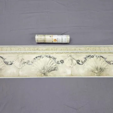 Norwall Shell Scroll Beige Wallpaper Border Pre-pasted Vinyl Textured Sealed - Main