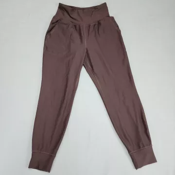 Old Navy Powersoft High Rise Jogger Pants Women's M Brown Go-Dry Active - Front