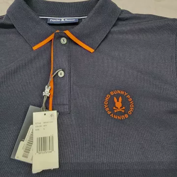Psycho Bunny Mens Polo Shirt Size 6 Large Navy Blue Pima Cotton Short Sleeve NWT - Main