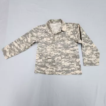 Rothco Boys BDU Shirt Gray Camouflage Long Sleeve Button Up Tactical Military - Front