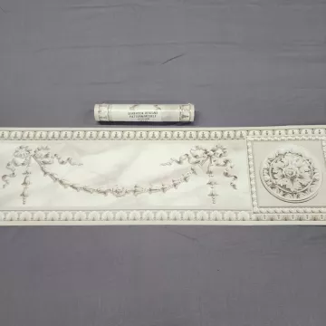Seabrook Beige Traditional Floral Wallpaper Border New Sealed Prepasted Vinyl - Main