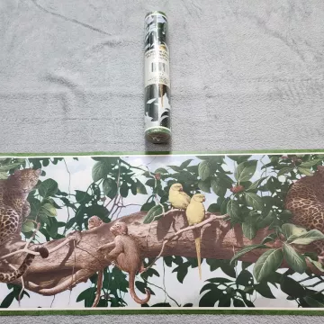 Seabrook Designs Animal Print Multicolor Wallpaper Border Prepasted New Sealed