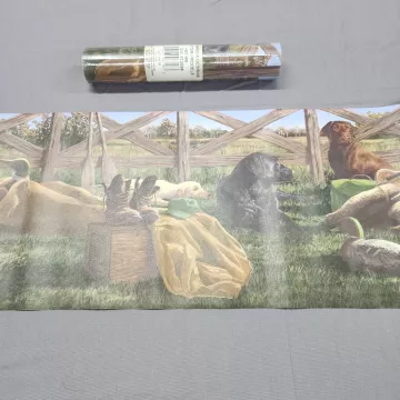 Seabrook Hautman Brothers Dogs Wallpaper Border Prepasted Vinyl New Sealed - Main