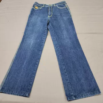 Sergio Valente Vintage Mens Jeans 30x29 Blue Denim Straight Leg Embroidered - Front