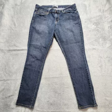 Signature by Levi Strauss Jeans Women 34 Modern Skinny Blue Denim Mid Rise Zip - Front