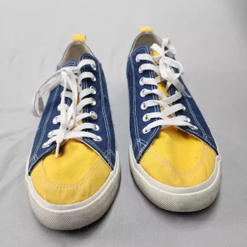 Skicks West Virginia Mountaineers Mens Size 12 Canvas Sneakers Navy Blue WVU - Front