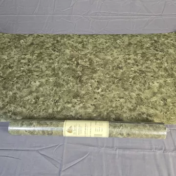 St James York Green Textured Wallpaper Roll Prepasted Solid Vinyl New Sealed - Main